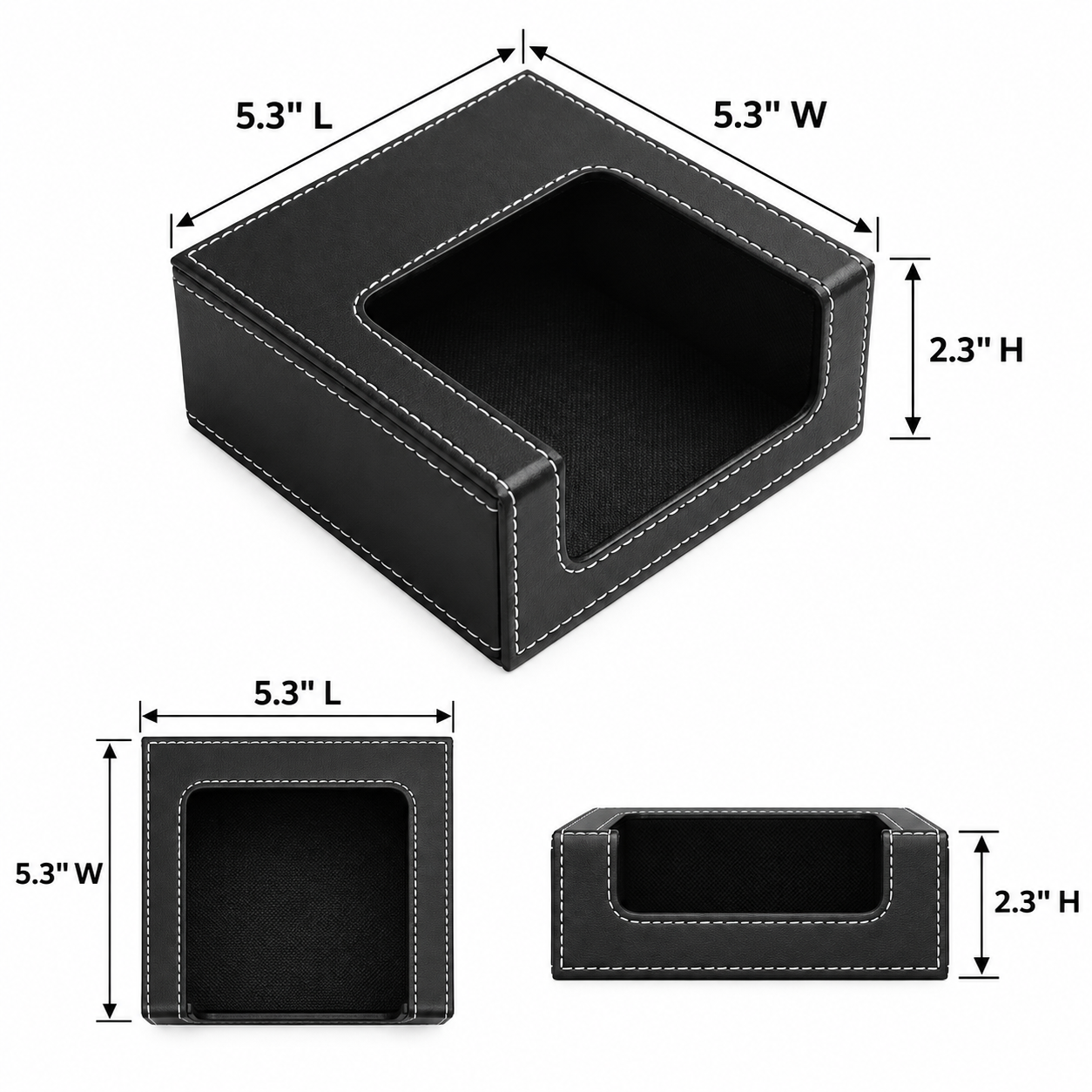PU Leather Square Tissue Box Cover
