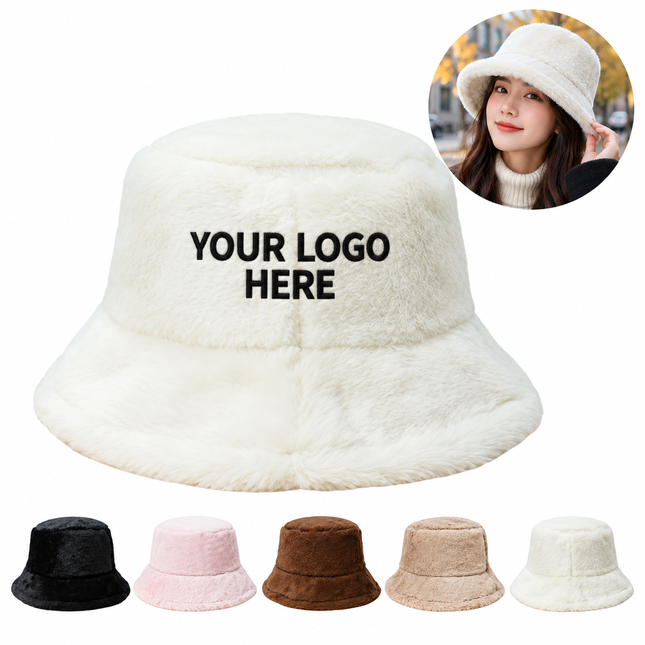 Plush Wide-Brim Winter Fisherman Hat