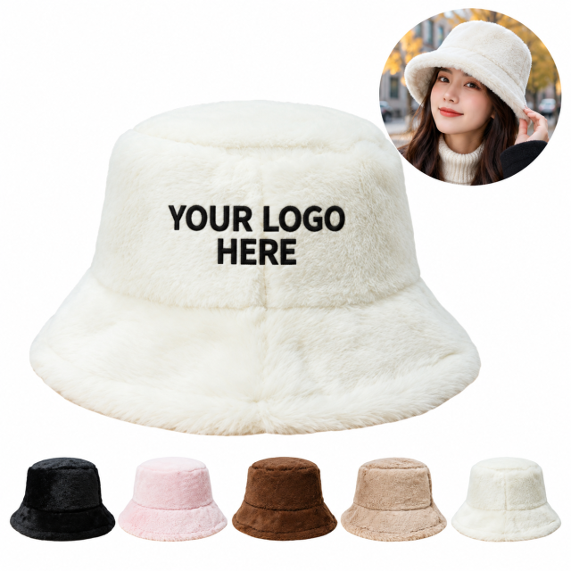 Plush Wide-Brim Winter Fisherman Hat