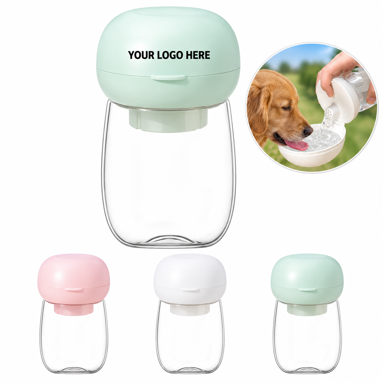 Portable Pet Travel Water Bottle With Carry Strap