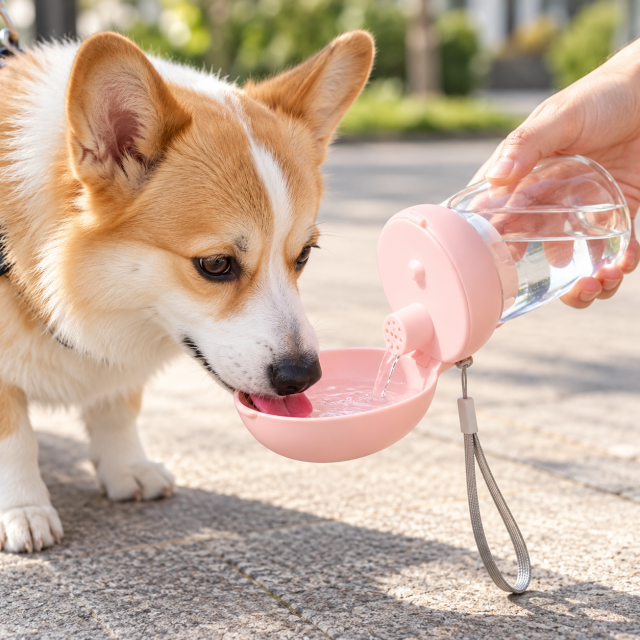 Portable Pet Travel Water Bottle With Carry Strap