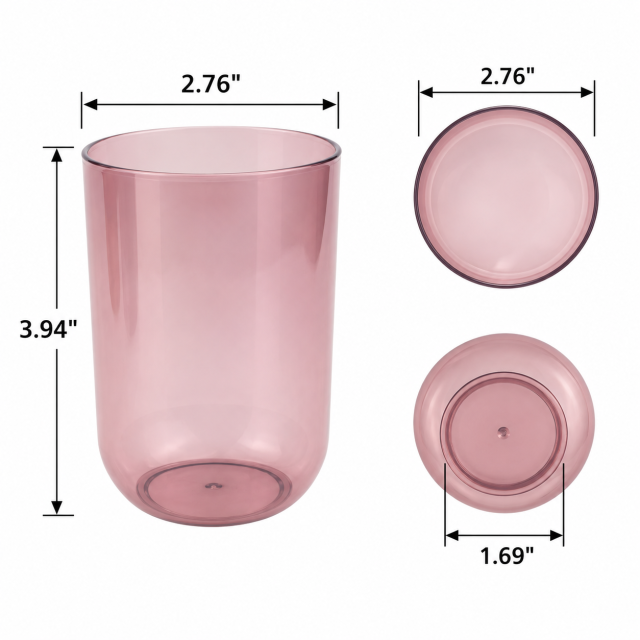 Portable Transparent Plastic Mouthwash Rinse Cup