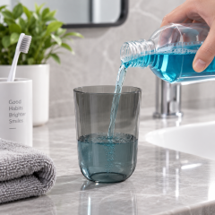Portable Transparent Plastic Mouthwash Rinse Cup
