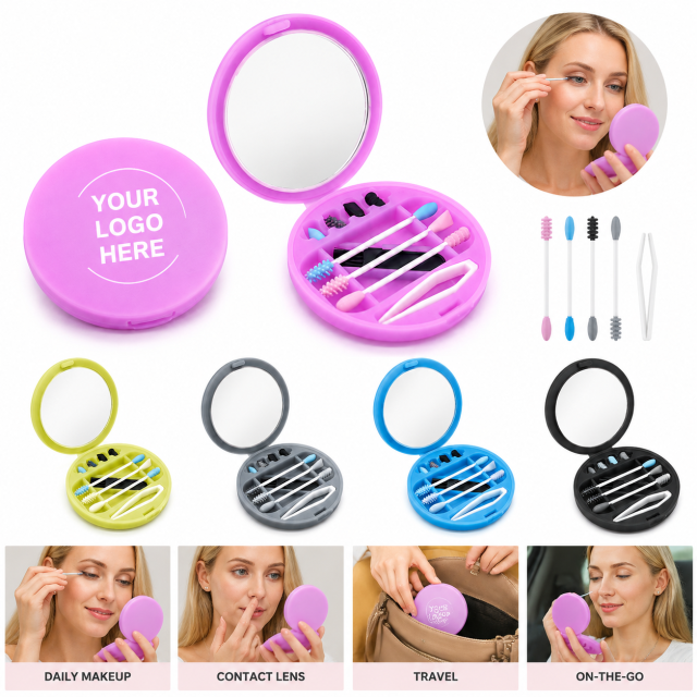 Reusable Silicone Swabs With Travel Case