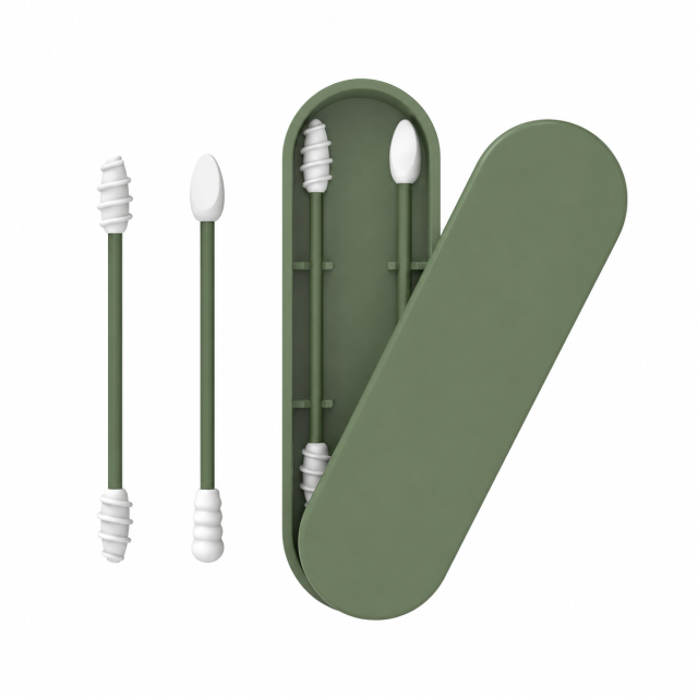 Reusable Silicone Swabs With Travel Case