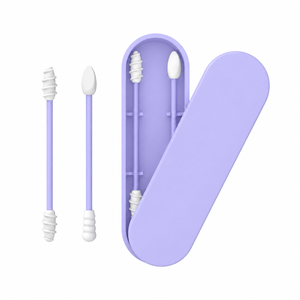 Reusable Silicone Swabs With Travel Case