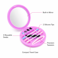 Reusable Silicone Swabs With Travel Case