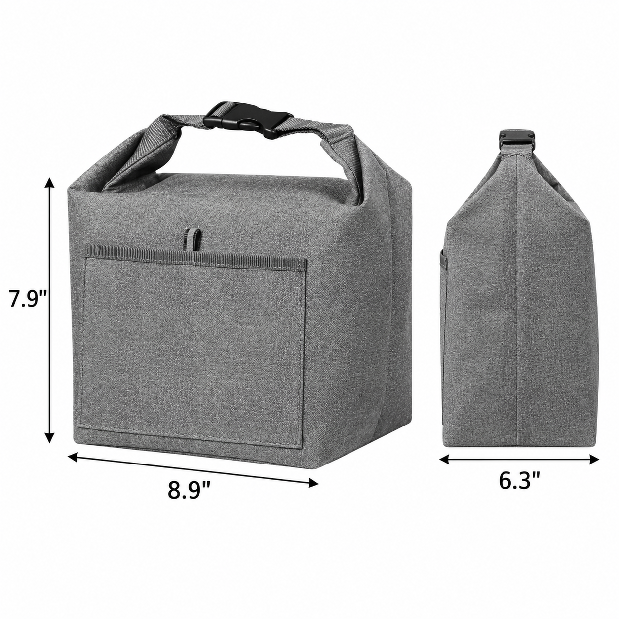Roll-Top Insulated Oxford Lunch Bag