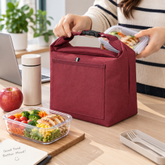 Roll-Top Insulated Oxford Lunch Bag