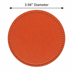 Round PU Leather Beverage Coaster
