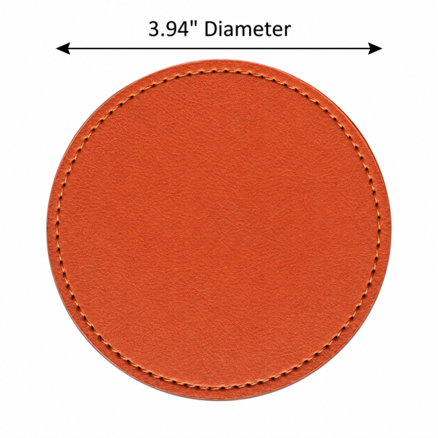 Round PU Leather Beverage Coaster