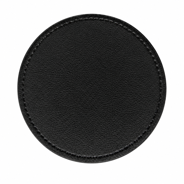 Round PU Leather Beverage Coaster