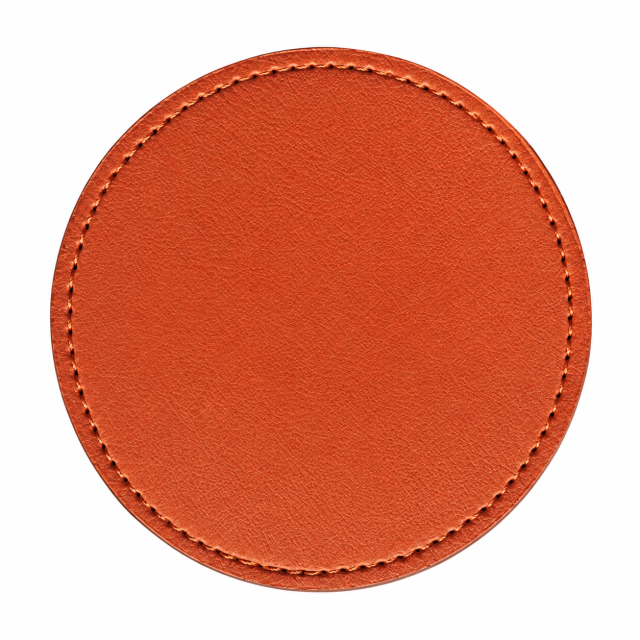 Round PU Leather Beverage Coaster