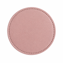 Round PU Leather Beverage Coaster