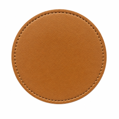 Round PU Leather Beverage Coaster