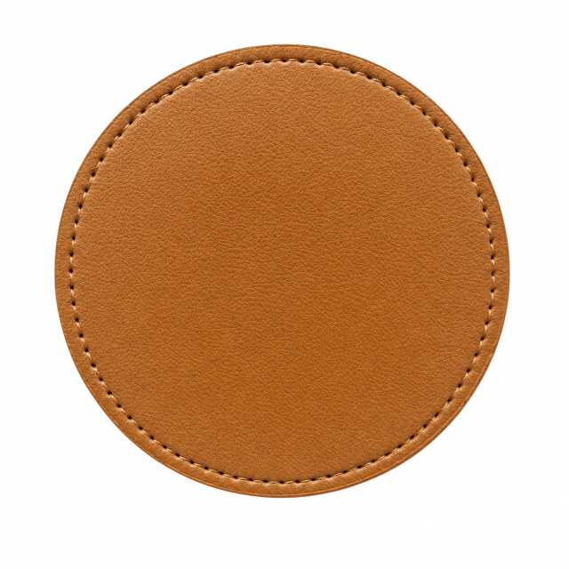 Round PU Leather Beverage Coaster