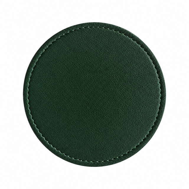 Round PU Leather Beverage Coaster