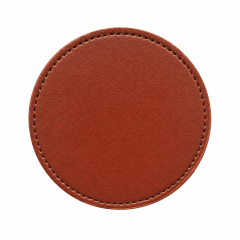 Round PU Leather Beverage Coaster