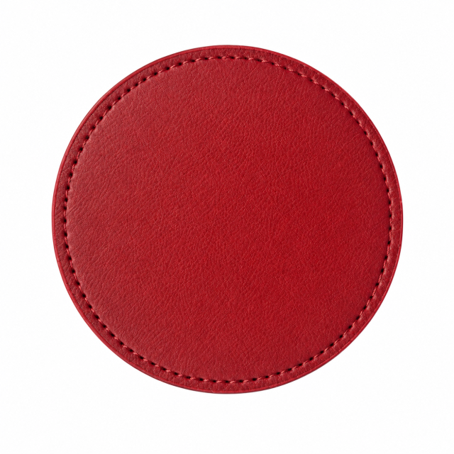 Round PU Leather Beverage Coaster