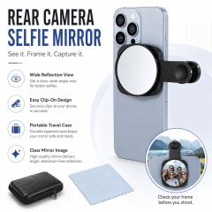 Selfie Mirror Compact Phone Mirror Universal Phone Clip