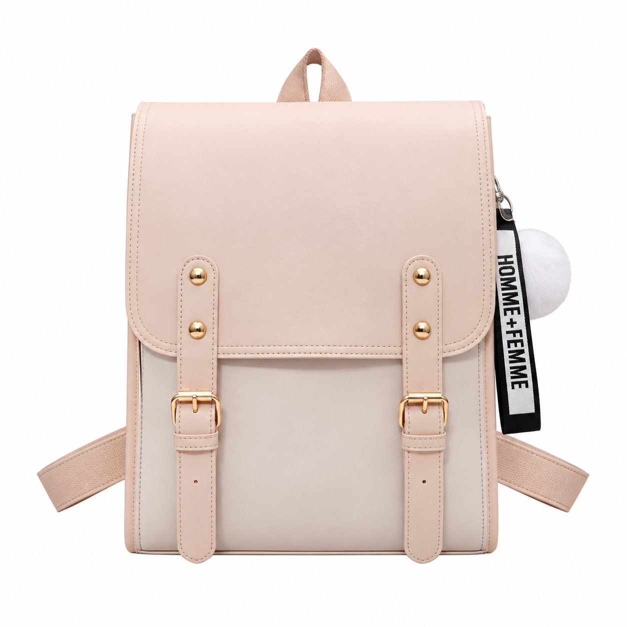 Soft PU Leather Casual Travel Backpack