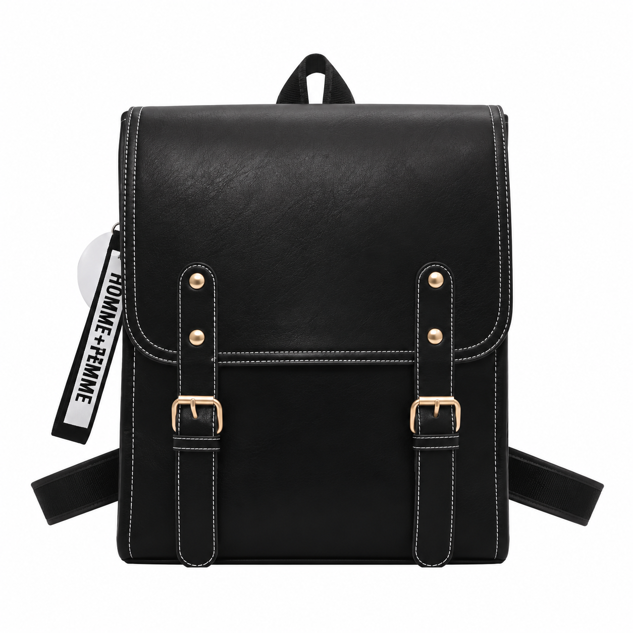 Soft PU Leather Casual Travel Backpack