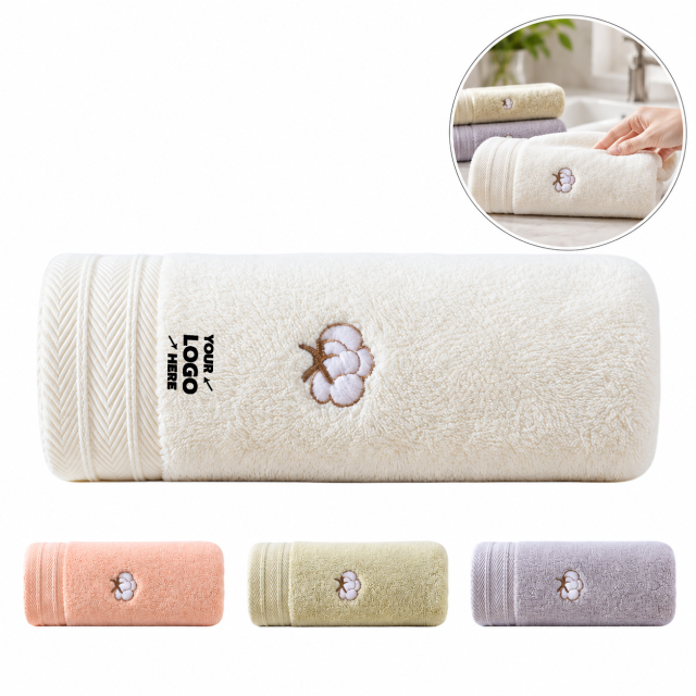 Soft Pure Cotton Embroidered Household Towel