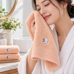 Soft Pure Cotton Embroidered Household Towel