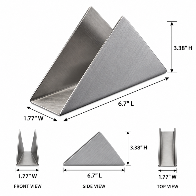 Stainless Steel Triangle Napkin Holder
