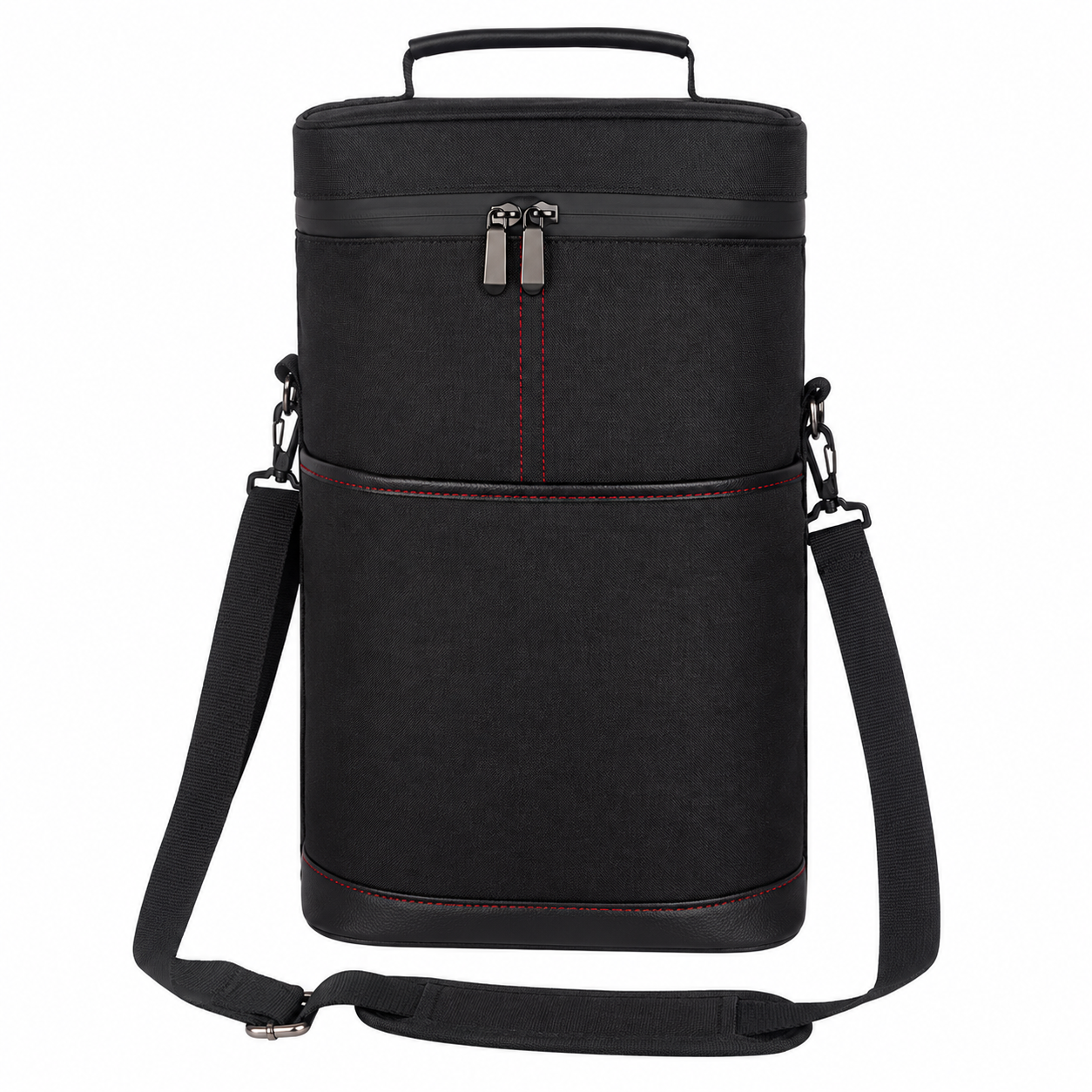 Two-Bottle Padded Oxford Wine Carrier Bag