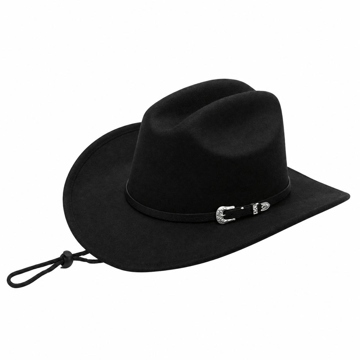 Wide-Brim Wool Western Cowboy Hat