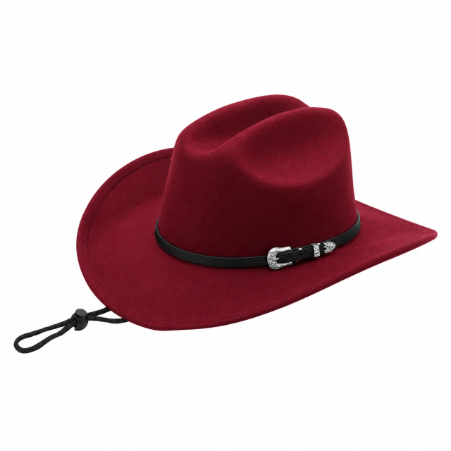 Wide-Brim Wool Western Cowboy Hat