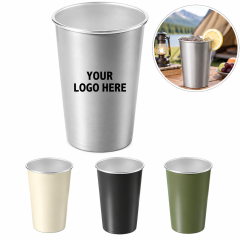 11.8 Oz Stainless Steel Reusable Cold Drink Cup