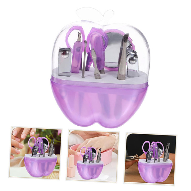 9-in-1 Apples Shape Nail Scissors Grooming Kit
