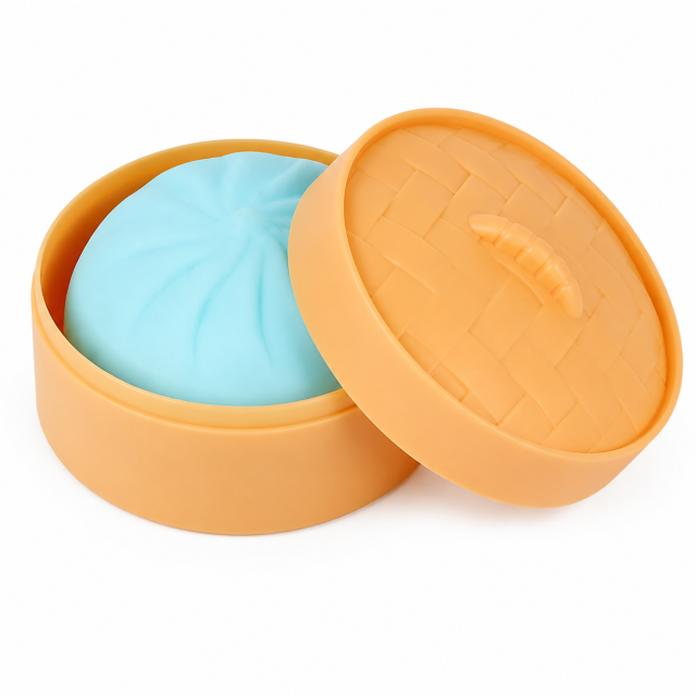 Bun Shaped Squeeze Ball Fidget Stress Relief Toy