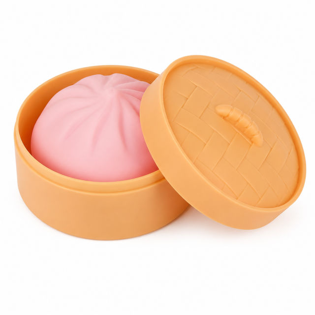 Bun Shaped Squeeze Ball Fidget Stress Relief Toy