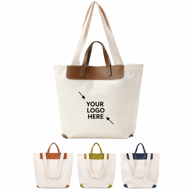 Classic Canvas Tote Bag With Reinforced Handles