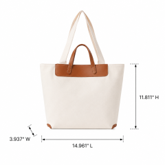 Classic Canvas Tote Bag With Reinforced Handles