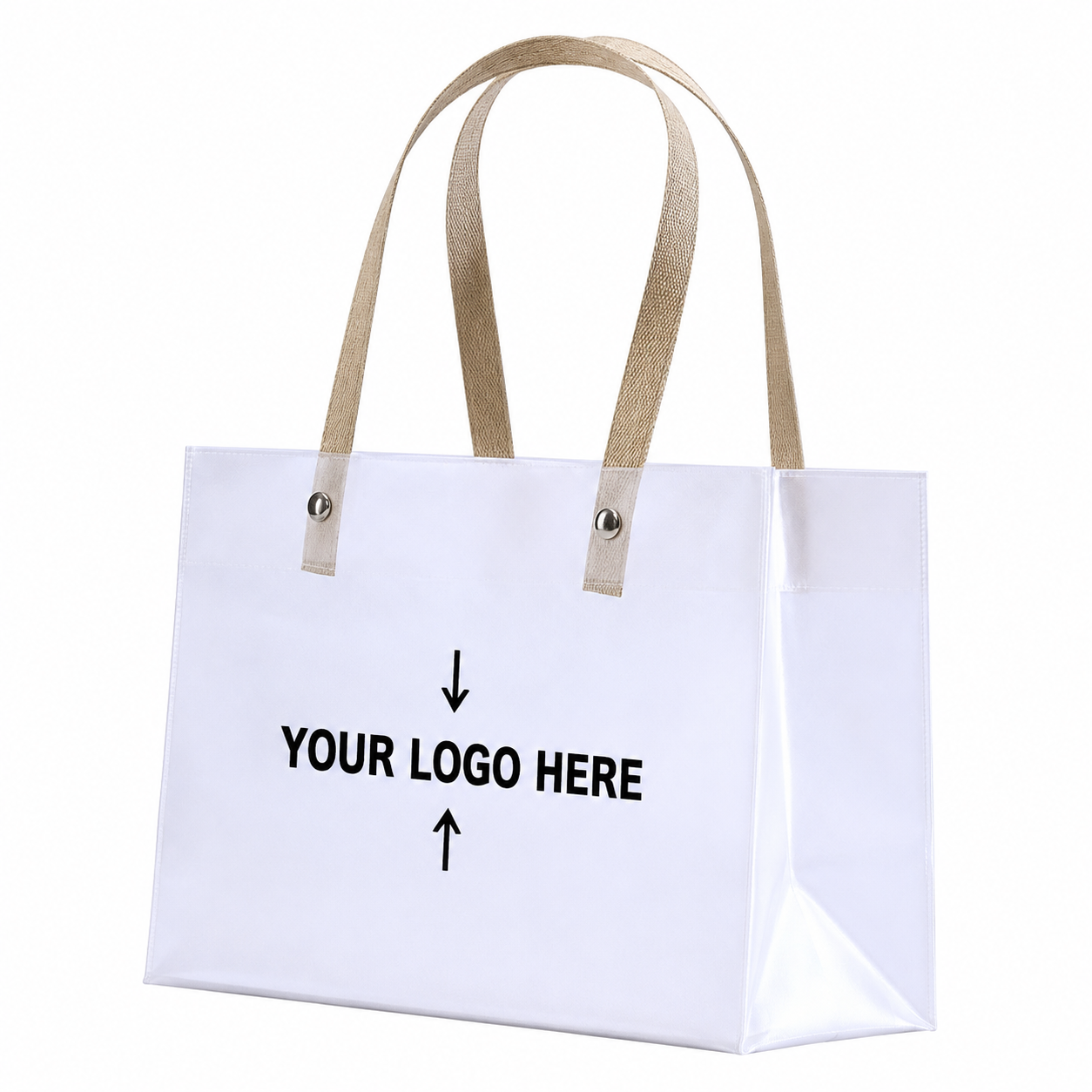 Clear Frosted PVC Gift Tote Bag With Rope Handle