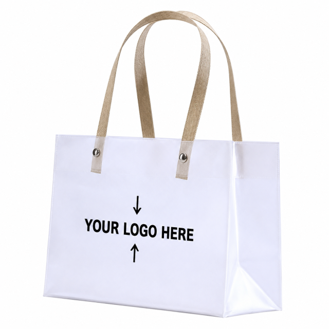 Clear Frosted PVC Gift Tote Bag With Rope Handle