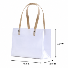 Clear Frosted PVC Gift Tote Bag With Rope Handle