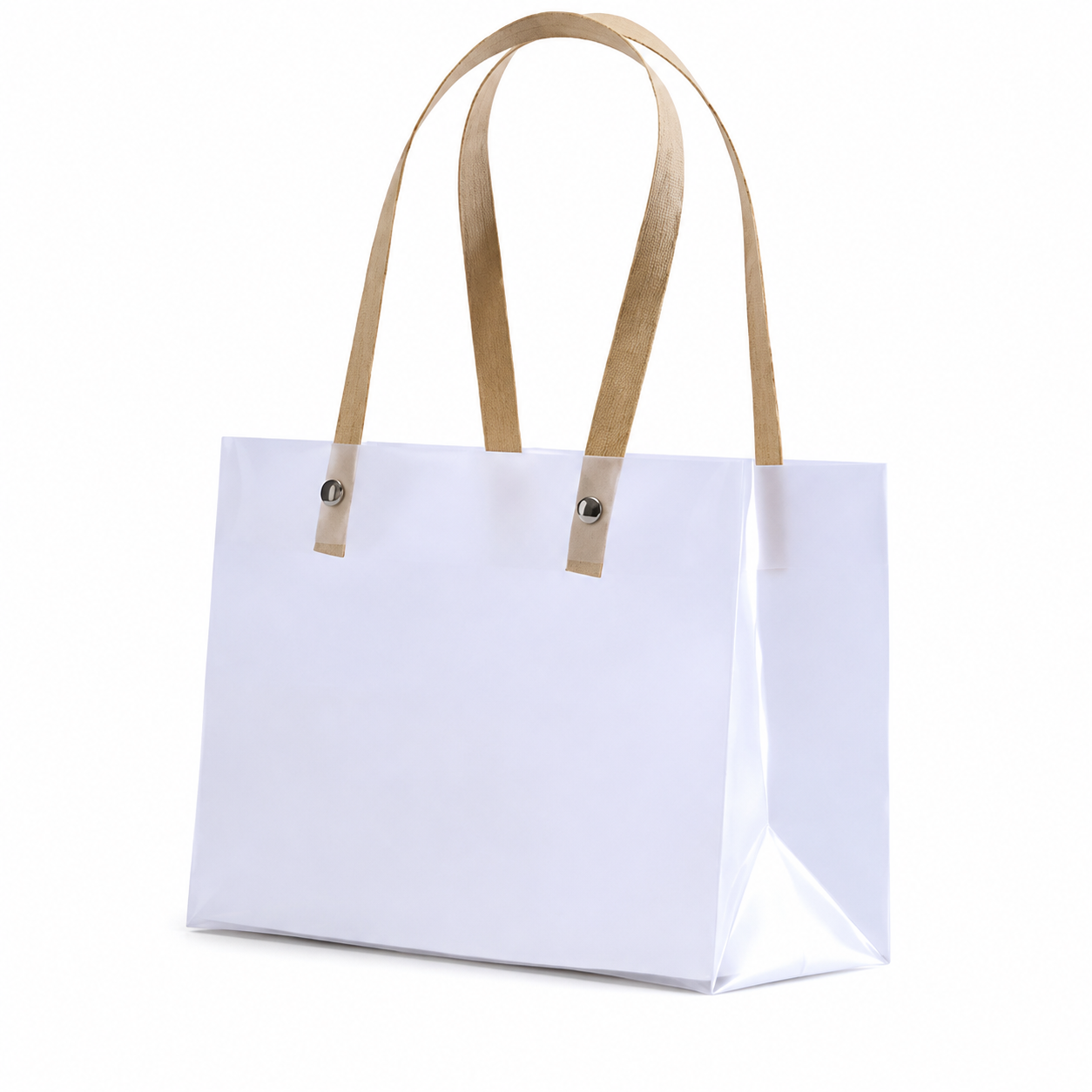 Clear Frosted PVC Gift Tote Bag With Rope Handle