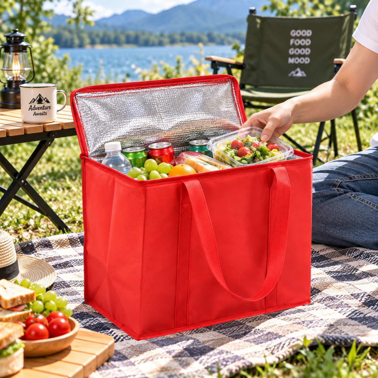 Compact Insulated Outdoor Cooler Tote Bag
