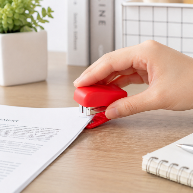 Compact Mini Desktop Stapler