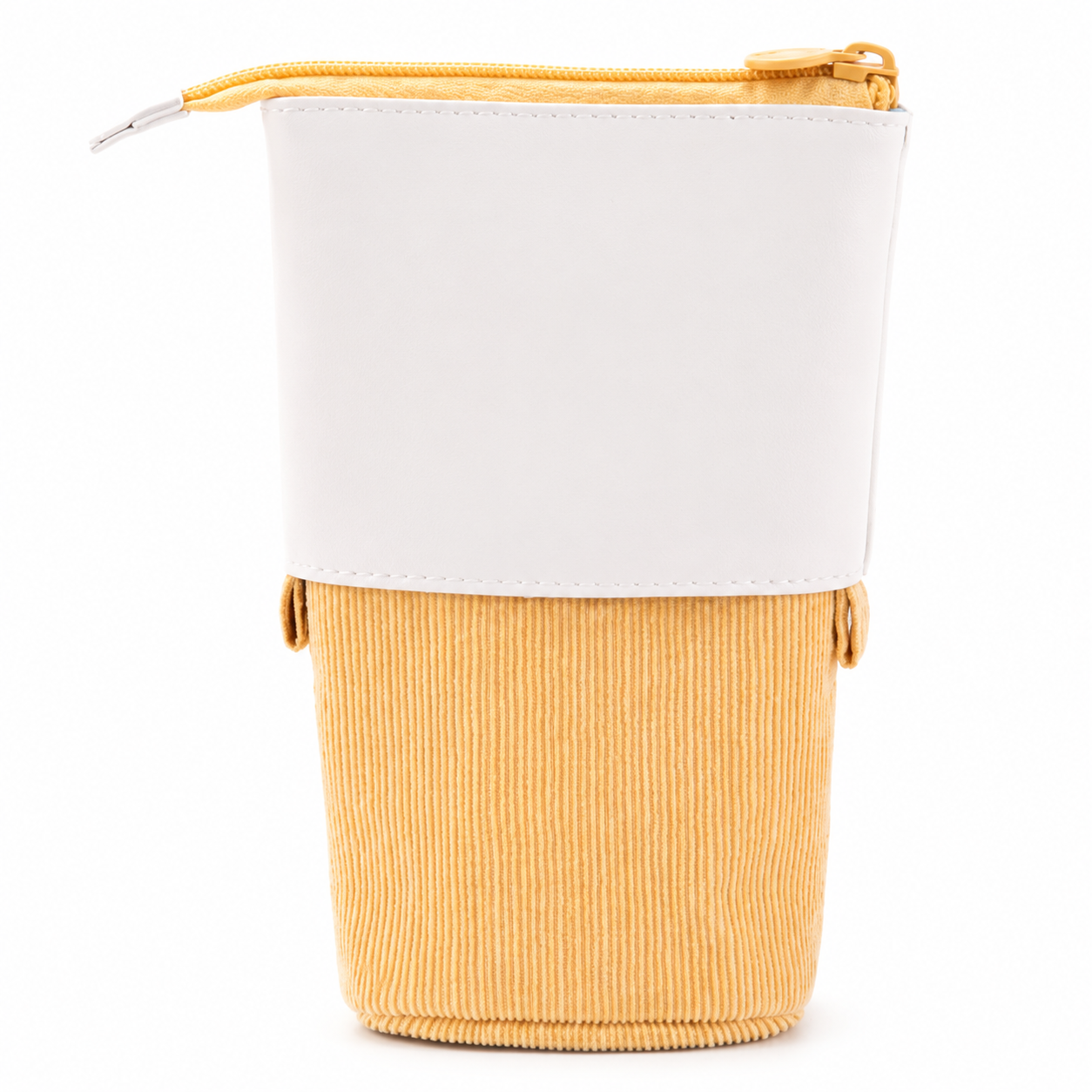 Corduroy Telescopic Pencil Case With Upright Stand Design