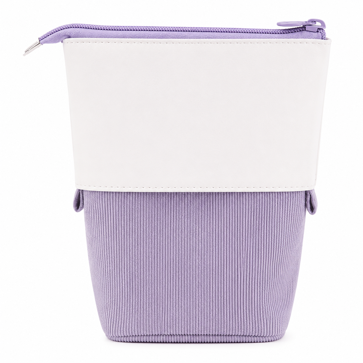 Corduroy Telescopic Pencil Case With Upright Stand Design