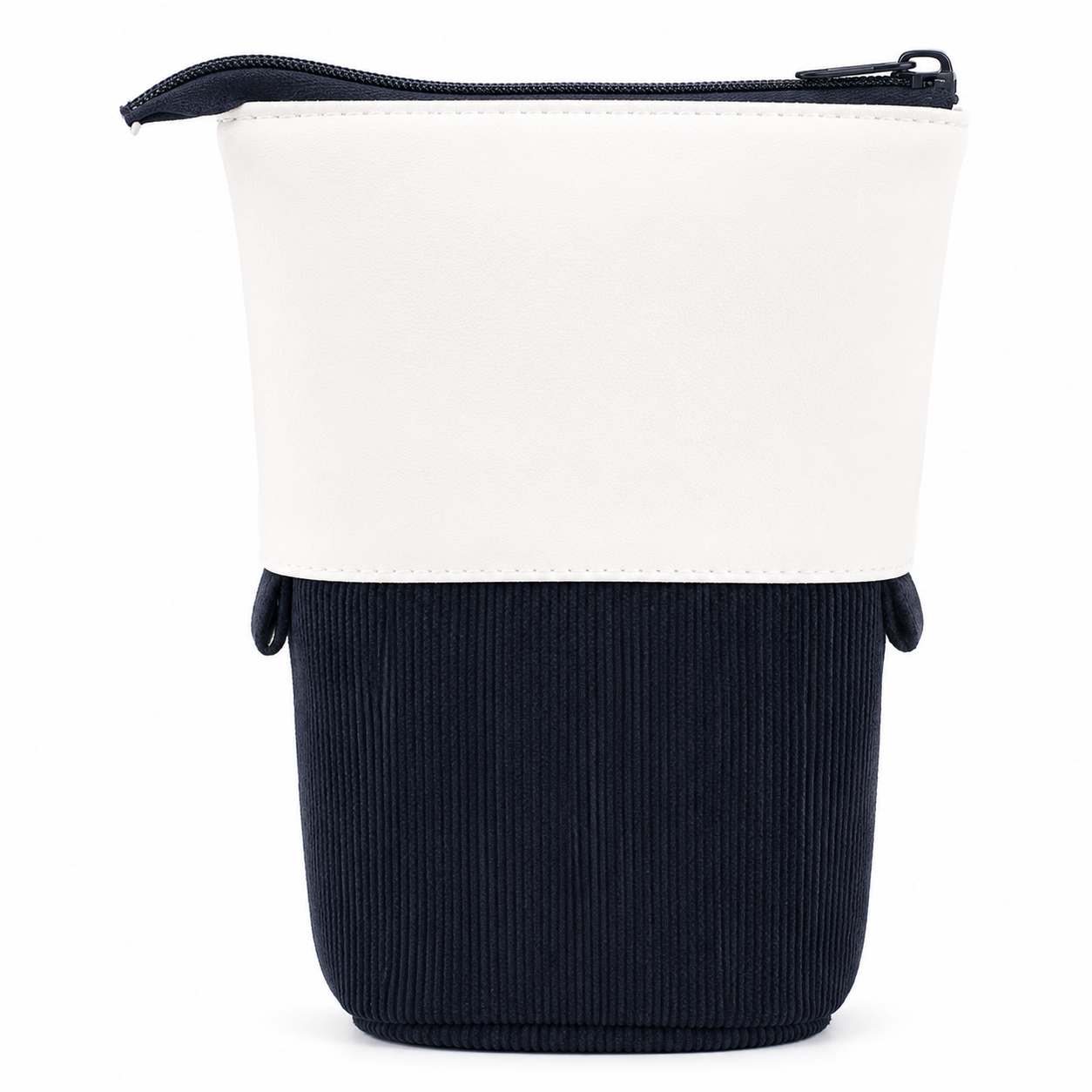 Corduroy Telescopic Pencil Case With Upright Stand Design