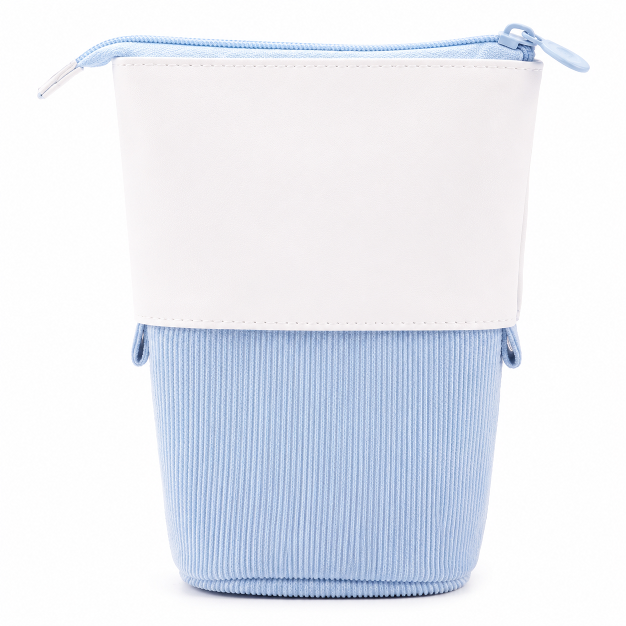 Corduroy Telescopic Pencil Case With Upright Stand Design