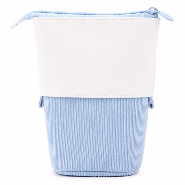 Corduroy Telescopic Pencil Case With Upright Stand Design