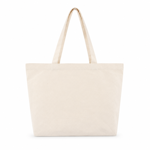 Cotton Canvas Reusable Tote Bag With Reinforced Handles